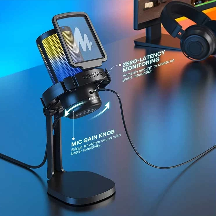 MAONO DGM20 GamerWave Condenser USB Gaming RGB Microphone