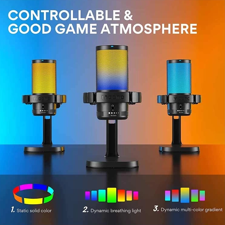 MAONO DGM20 GamerWave Condenser USB Gaming RGB Microphone