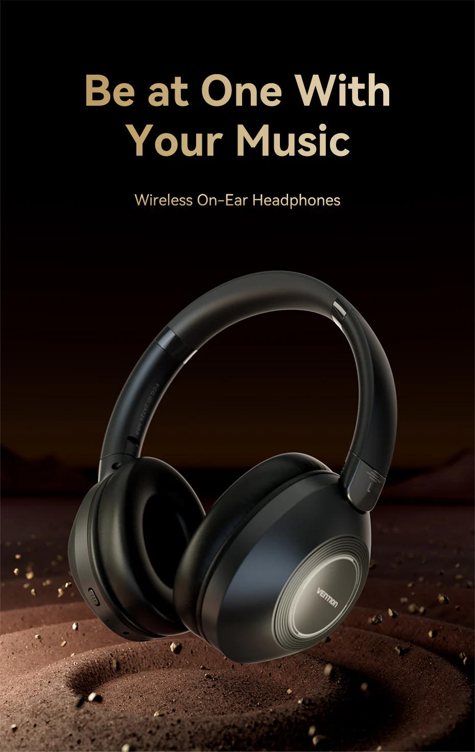 Vention SoundMate S11 Wireless On-Ear Headphones