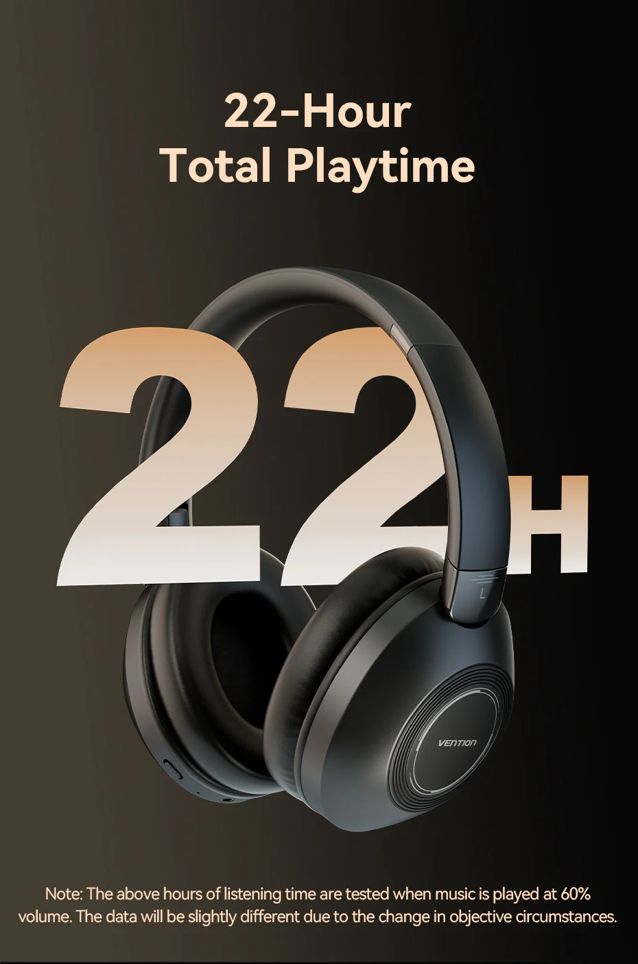 Vention SoundMate S11 Wireless On-Ear Headphones