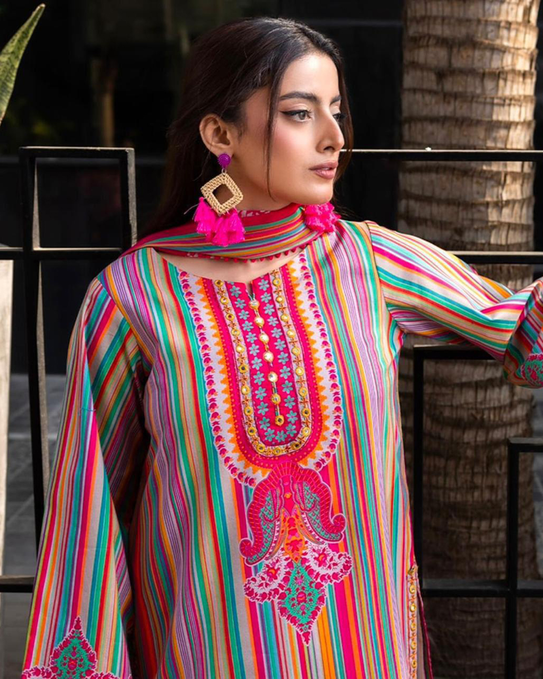 Stylish Digital Print Three Piece Cotton Silk by Nobin Shop
