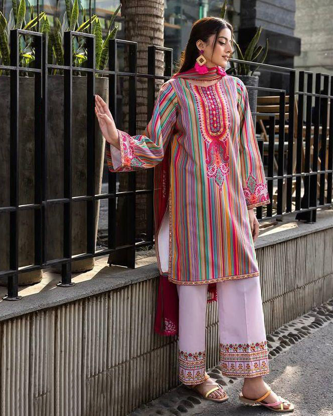 Stylish Digital Print Three Piece Cotton Silk by Nobin Shop