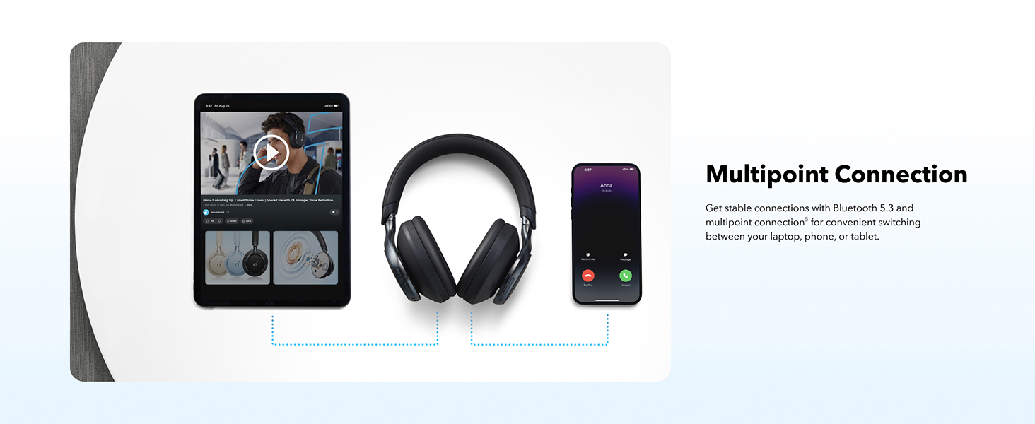 Anker Soundcore Space One ANC Headphones Black