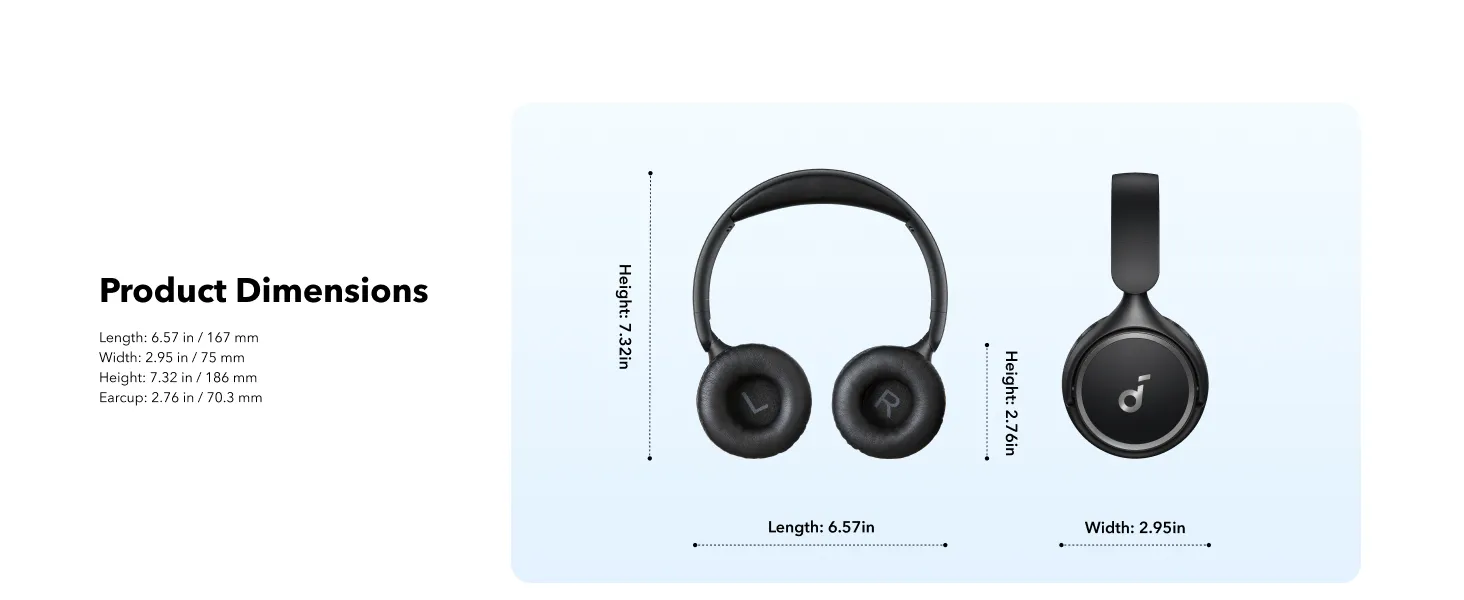 Anker Soundcore H30i Wireless On-Ear Headphones 
