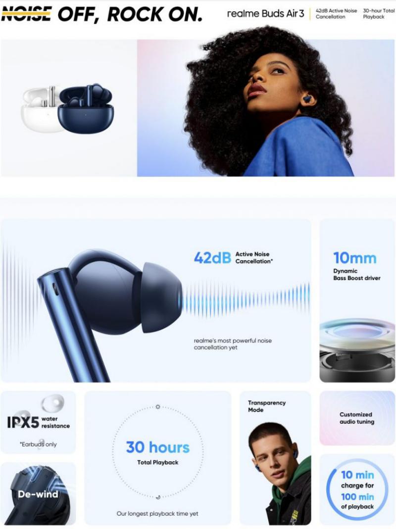 Realme Buds Air 3 ANC (Nitro Blue Limited Edition)