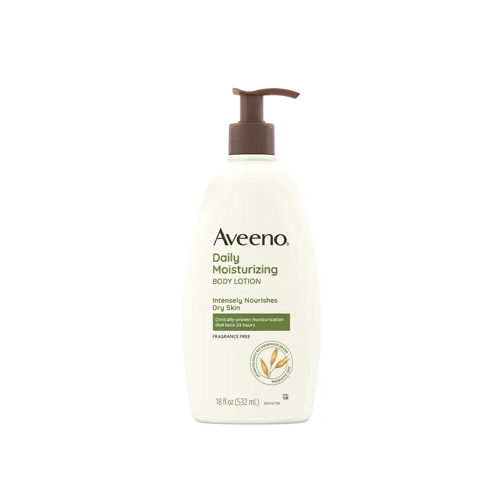 Aveeno Daily Moisturizing Body Lotion and Facial Moisturizer for Face, Body and Dry Skin, 18 oz