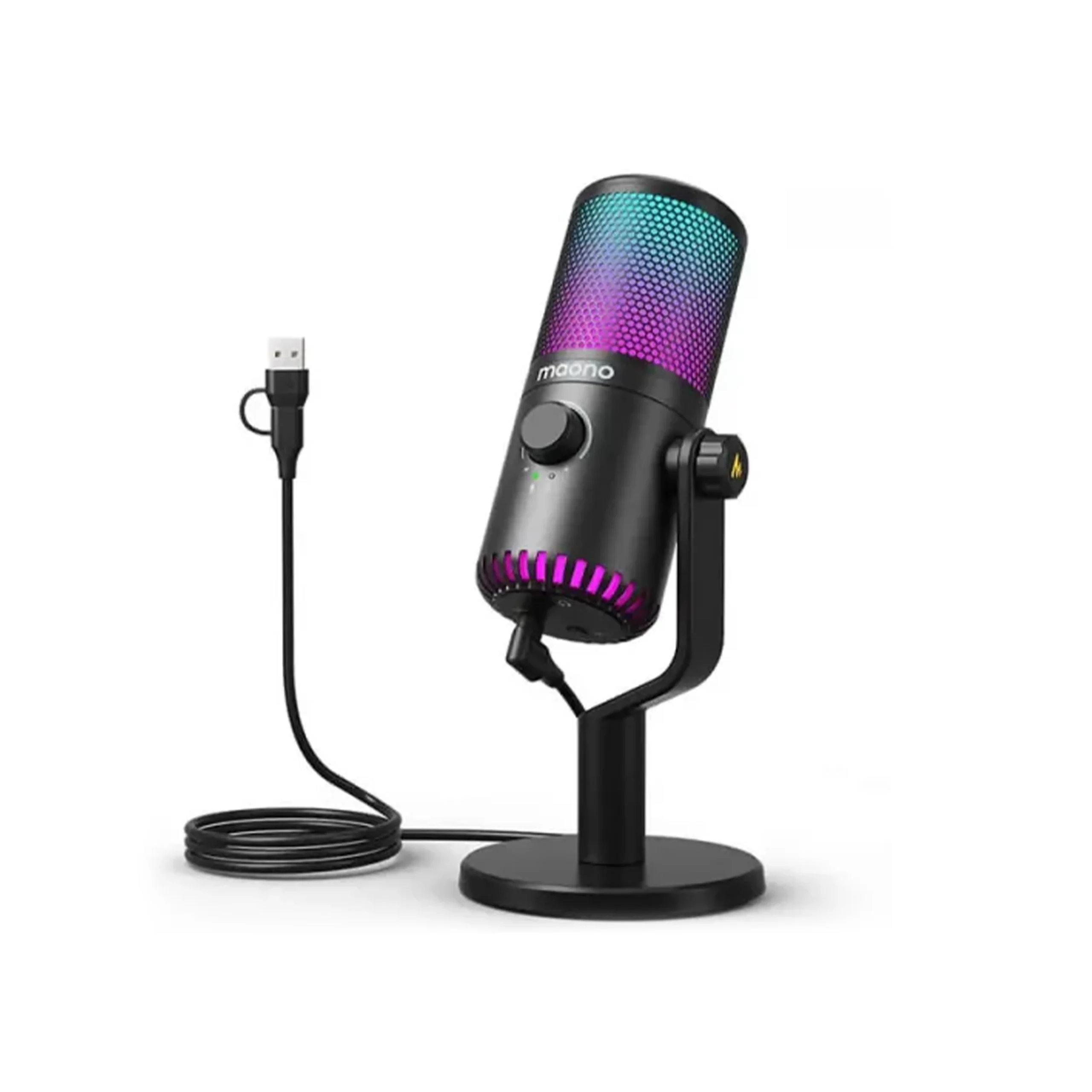 Maono DM30 RGB Programmable USB Condenser Microphone – Black