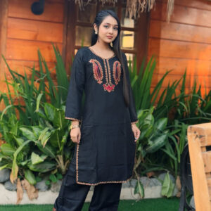 Luxury Embroidery Cotton Two Piece Co-Ord Set