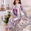Elegant Digital Print Three Piece with Georgette Orna