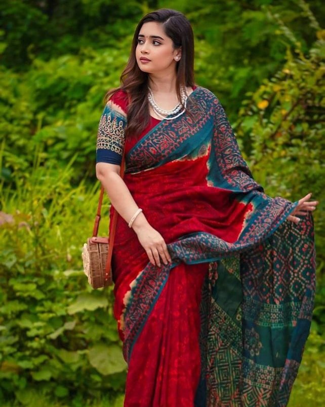 Premium Soft Silk Digital Print Saree