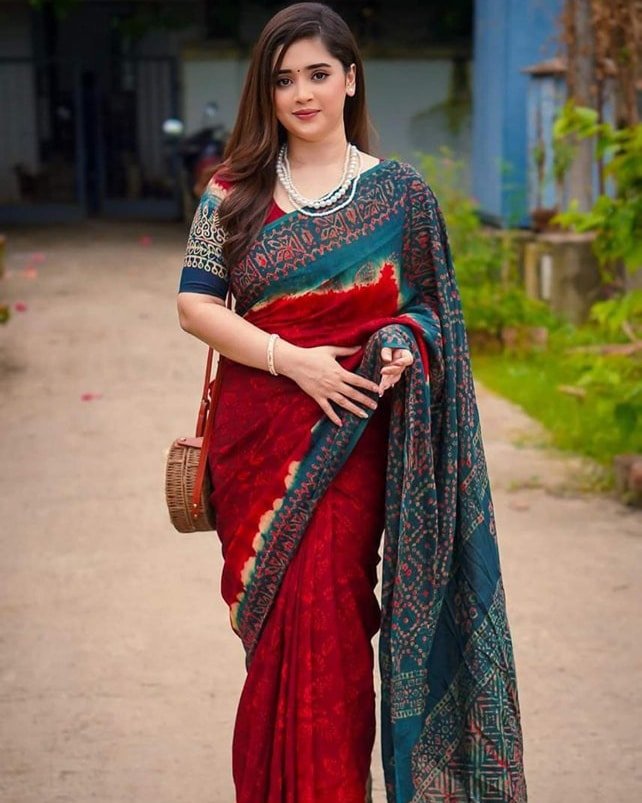 Premium Soft Silk Digital Print Saree