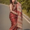 Soft Silk Saree 2025 – Trendy Digital Print with Tassels