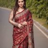 Soft Silk Saree 2025 – Trendy Digital Print with Tassels