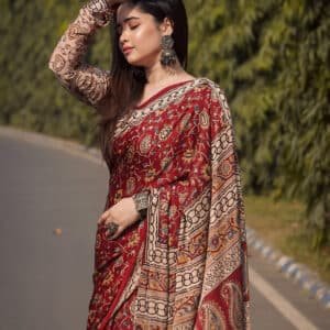 Soft Silk Saree 2025 Trendy Digital Print with Tassels