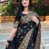 Trendy Japani Silk Saree Skin Print Design