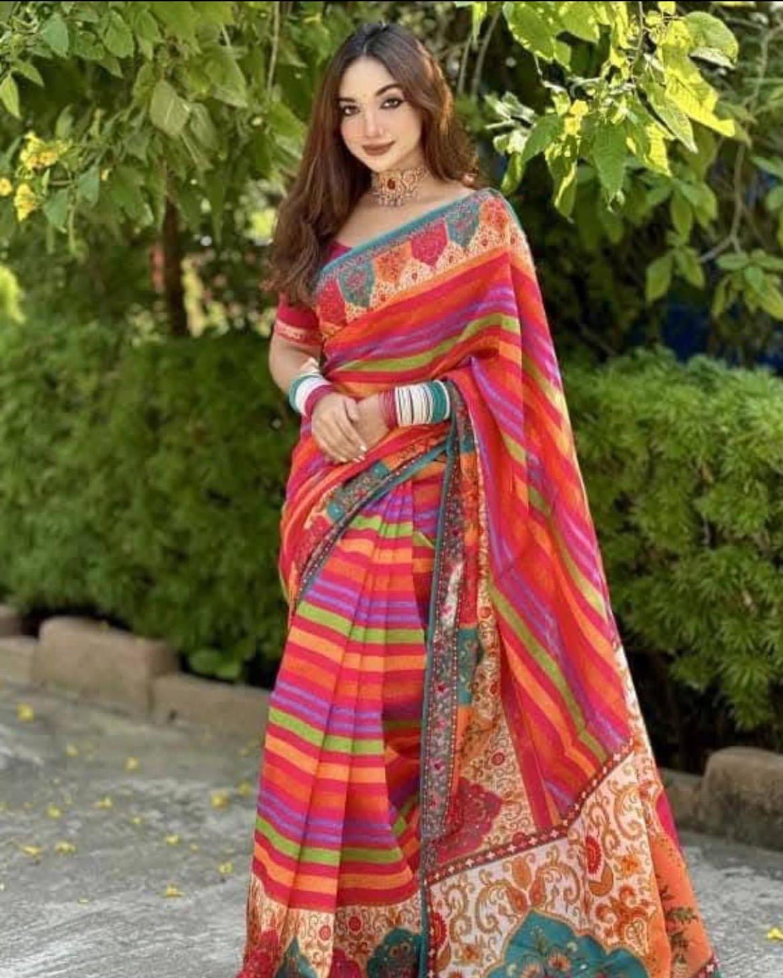 Elegant Chanduri Silk Digital Print Saree