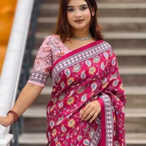 Elegant Topetor Silk Digital Print Saree