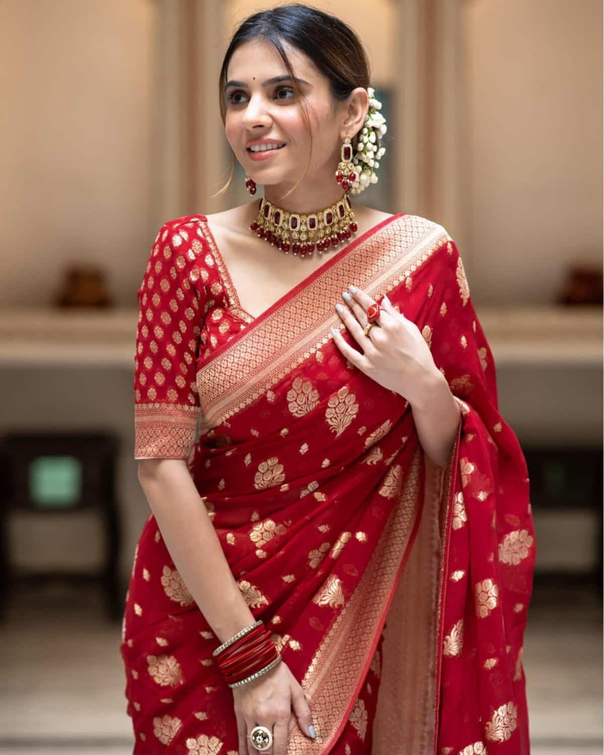 Dhupiyan Luxury Block Print Saree