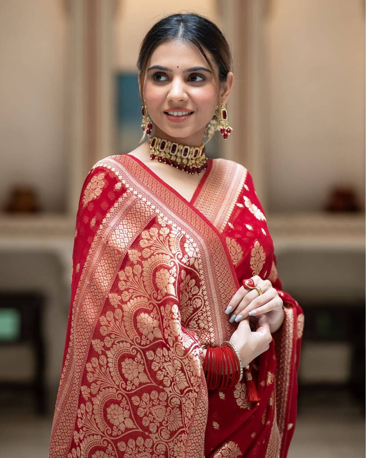 Dhupiyan Luxury Block Print Saree