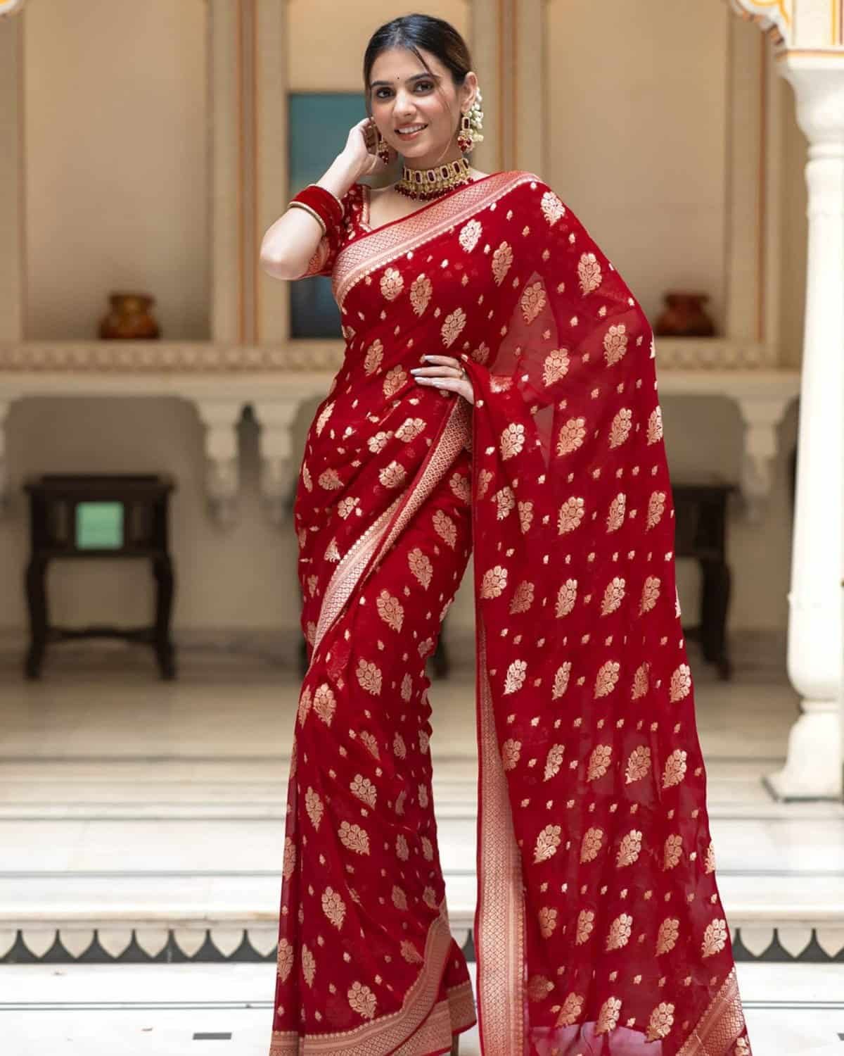 Dhupiyan Luxury Block Print Saree