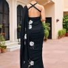 Premium Semi Moslin Sharee – Black Elegance Collection
