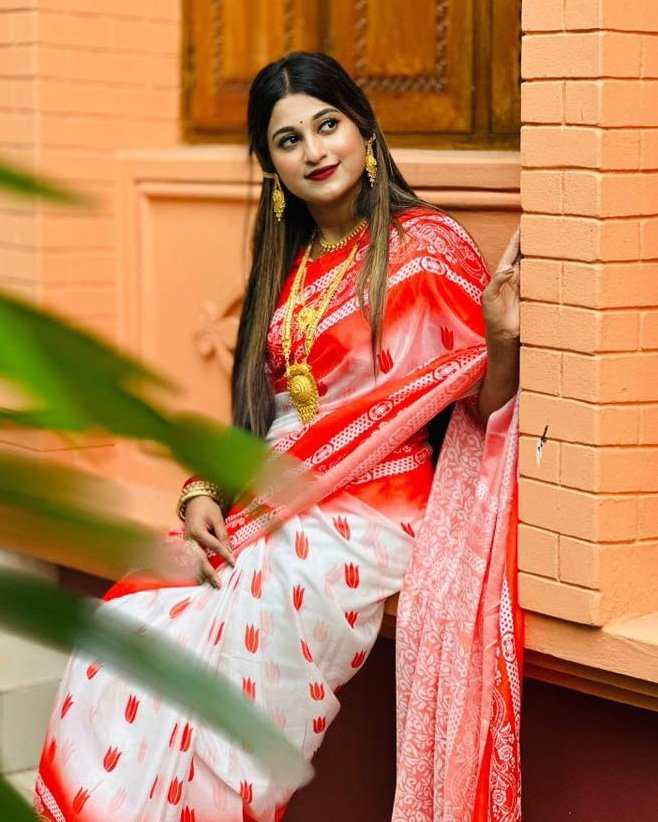 Elegant Chanderi Silk Digital Print Saree