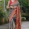 Stylish Digital Print Silk Saree with Blouse