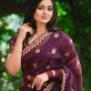 Stylish Semi Moslin Saree