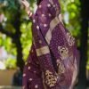 Stylish Semi Moslin Saree