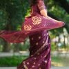 Stylish Semi Moslin Saree
