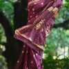 Stylish Semi Moslin Saree