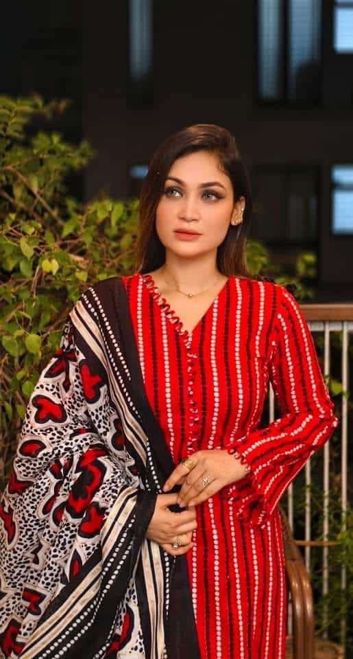 Premium Lilen Three Piece With Screen Print