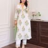 Premium Suti Three Piece Cotton Dress with Lace Work