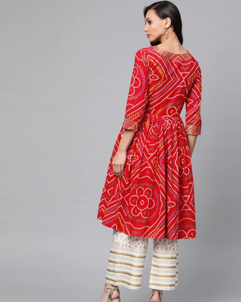 Premium Ready-Made Two Piece Kurti AC Cotton & Butterfly Palazzo