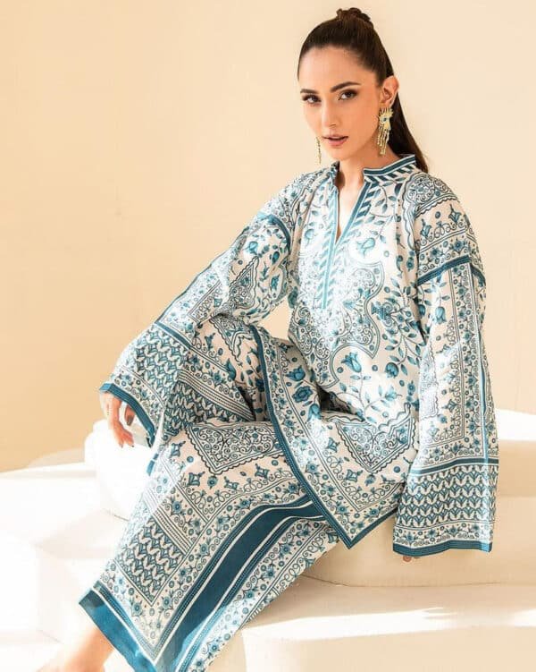 Premium Cherry Silk Digital Print Two Piece Collection