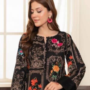 Premium Digital Print 3 Piece Dubai Cherry & Georgette Set