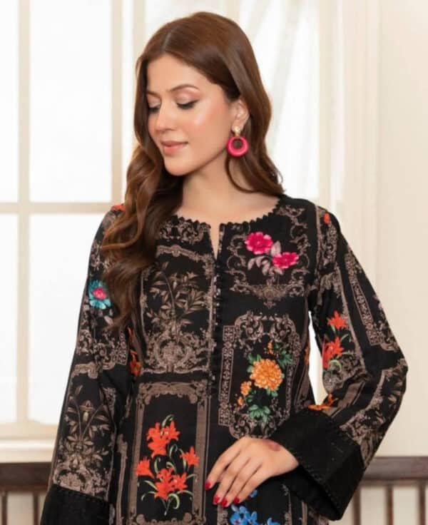 Premium Digital Print 3 Piece Dubai Cherry & Georgette Set