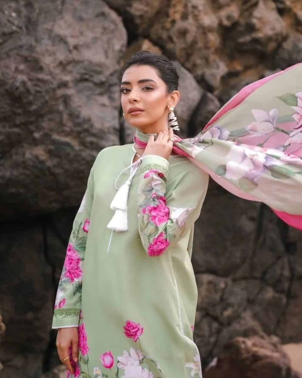 Elegant Digital Print Three Piece Cotton Silk Collection