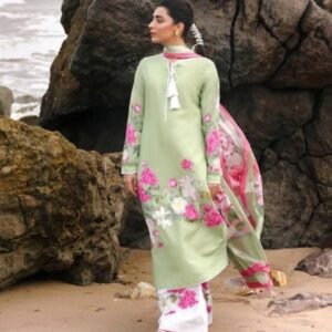 Elegant Digital Print Three Piece Cotton Silk Collection