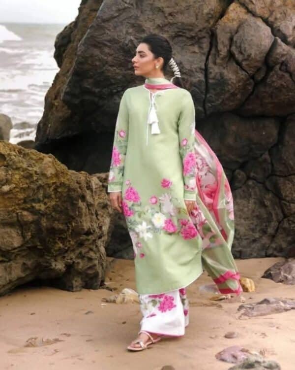 Elegant Digital Print Three Piece Cotton Silk Collection
