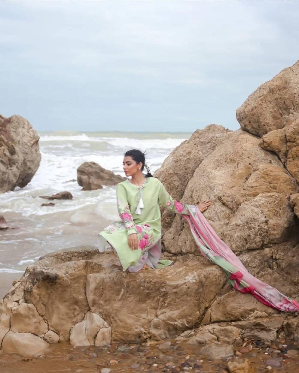 Elegant Digital Print Three Piece Cotton Silk Collection