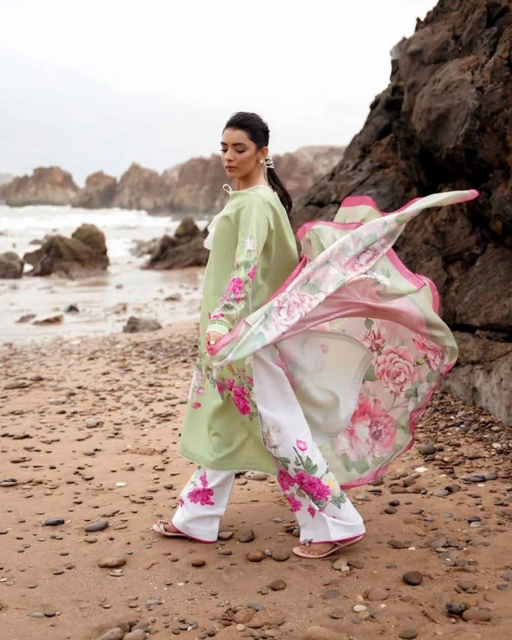 Elegant Digital Print Three Piece Cotton Silk Collection