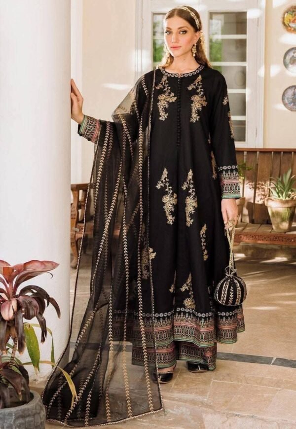 Stylish Ready Made Cotton Afsan Print Three Piece