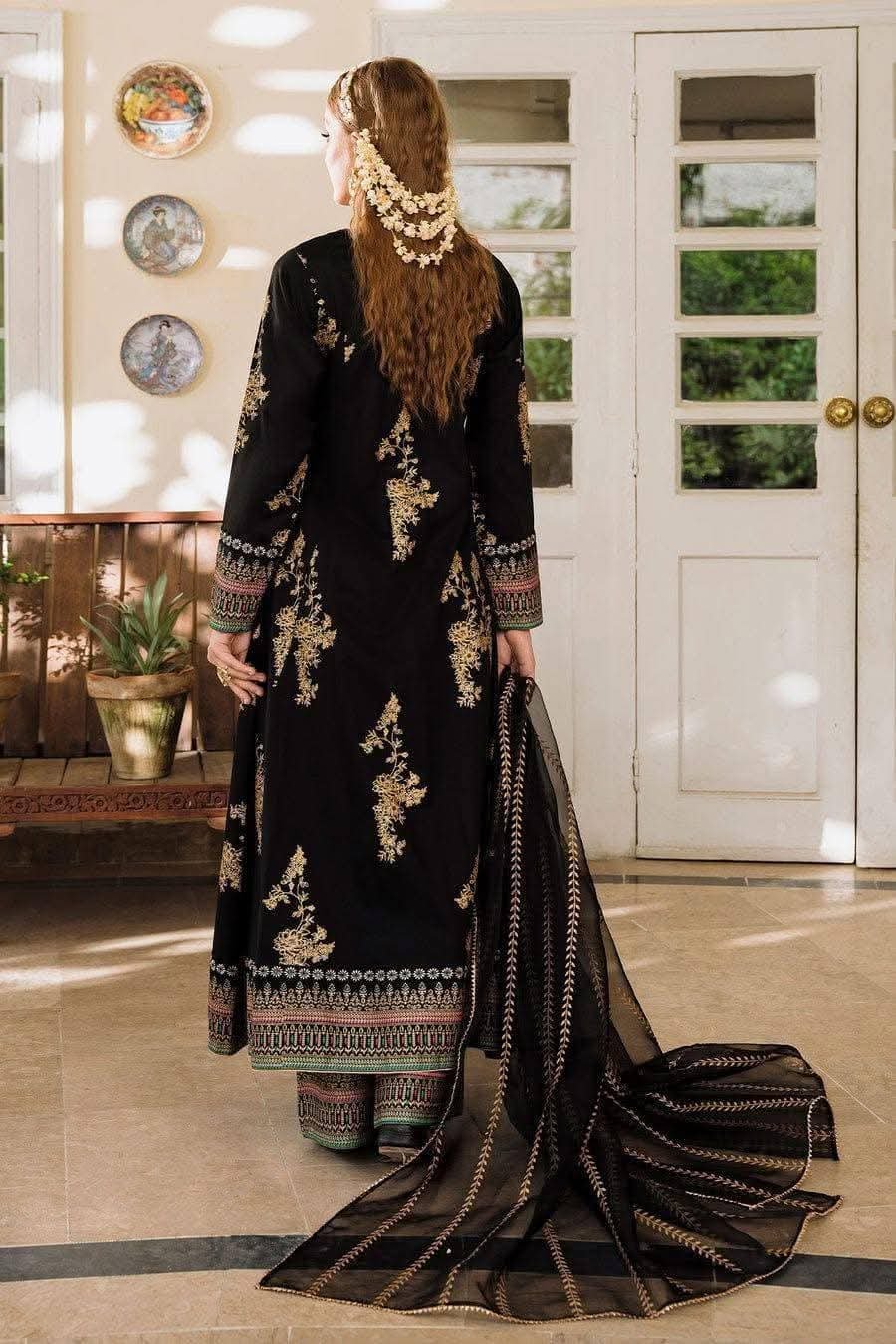 Stylish Ready Made Cotton Afsan Print Three Piece