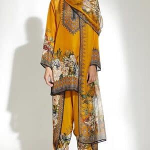 Stylish Cotton Silk Digital Print Three Piece for Women