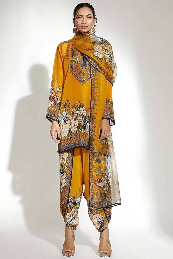 Stylish Cotton Silk Digital Print Three Piece for Women