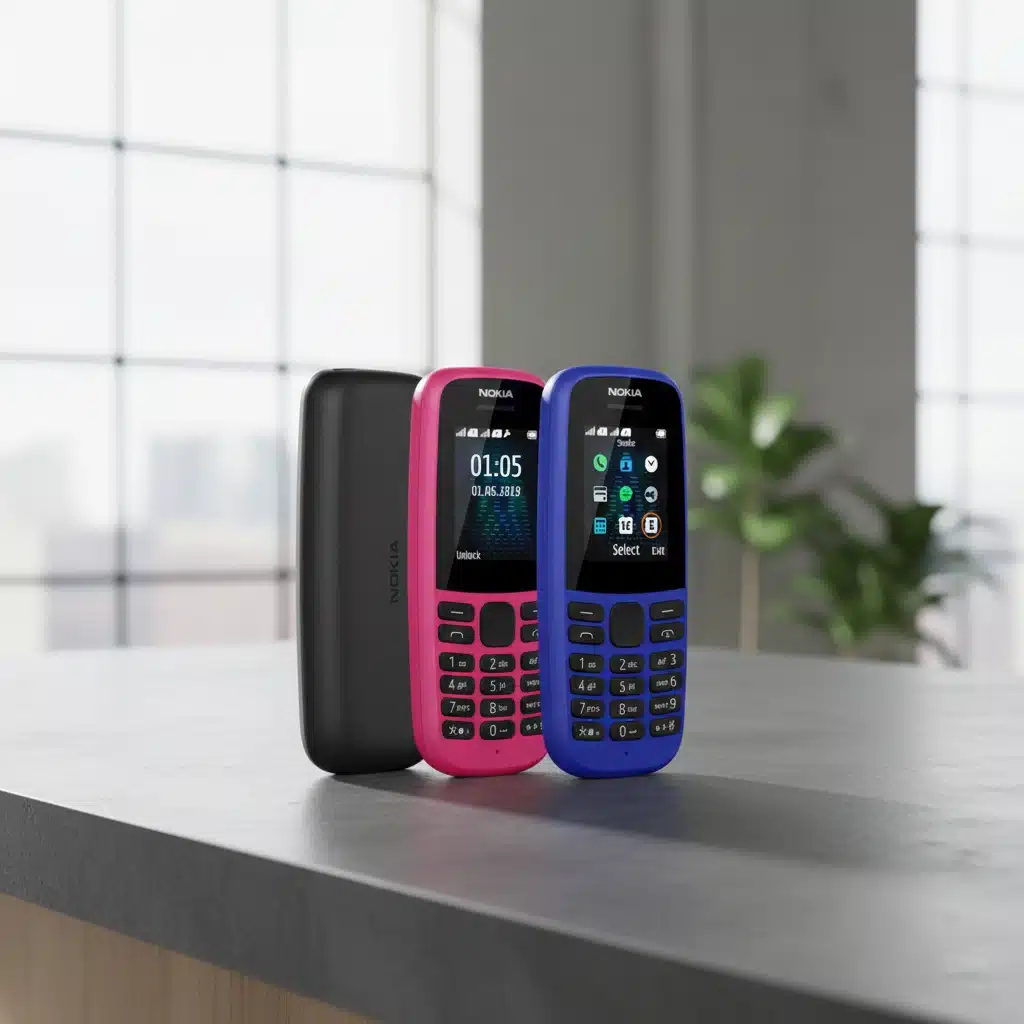 Nokia 105 Dual SIM 2019 Original Button Phone with Long Battery Backup