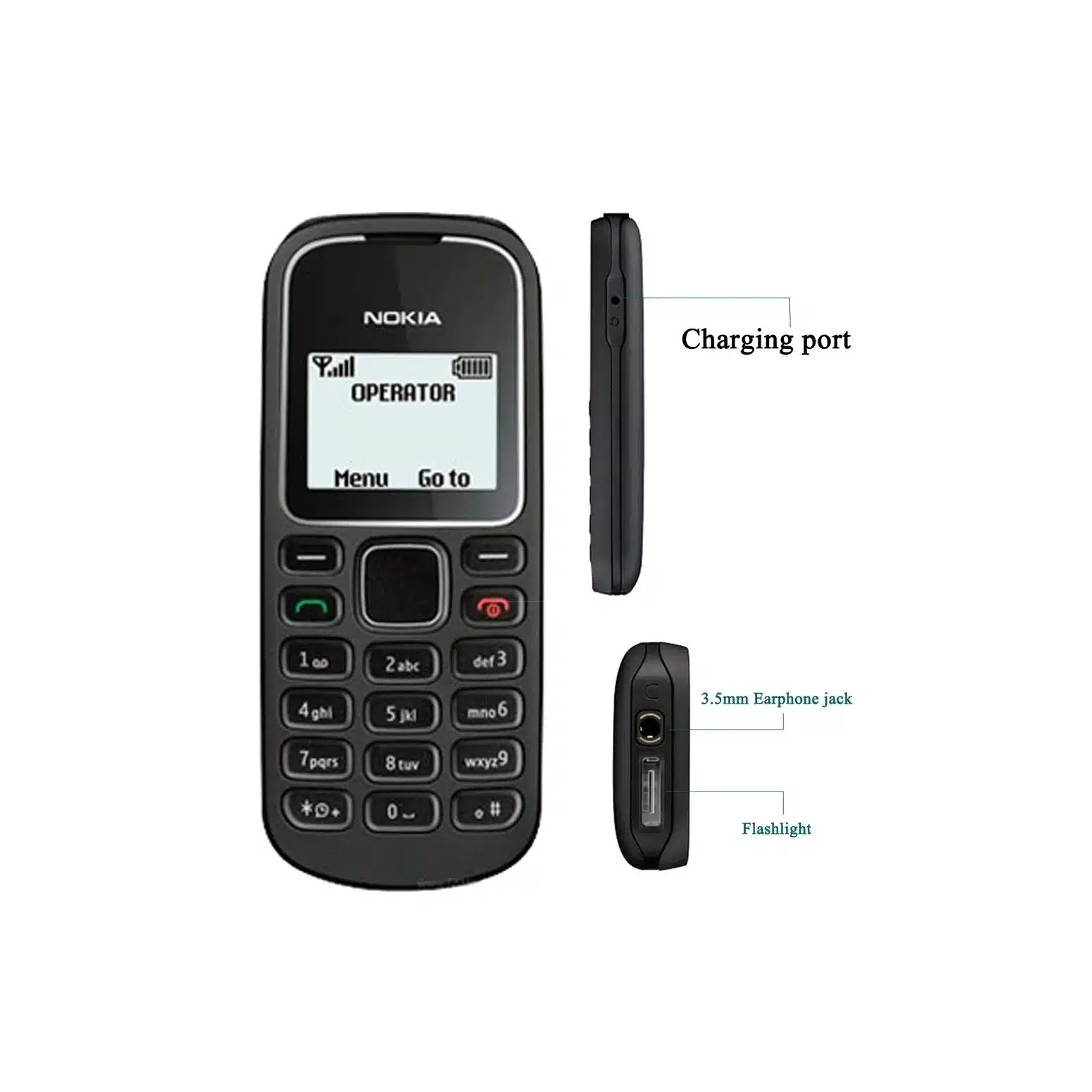 Nokia 1280 Best Feature Phone Refurbished Original Single Sim Mobile