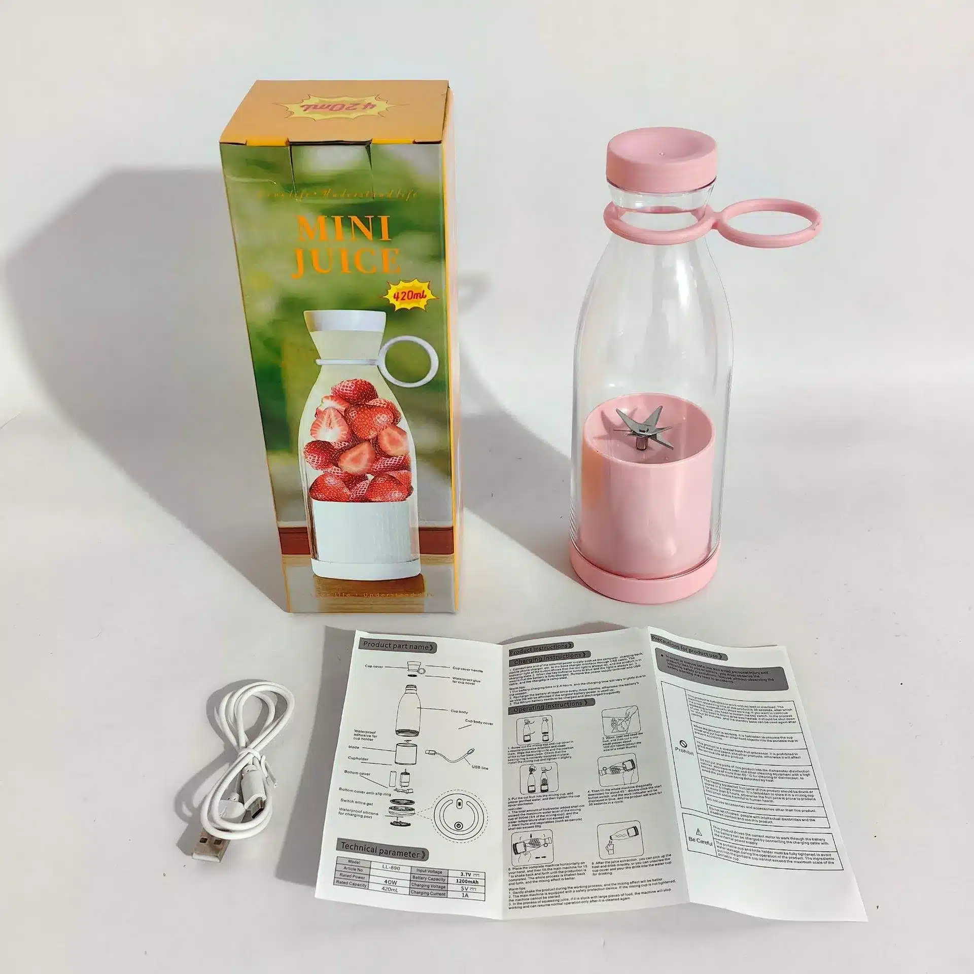 Portable Electric Juicer Cup | USB Rechargeable Mini Blender