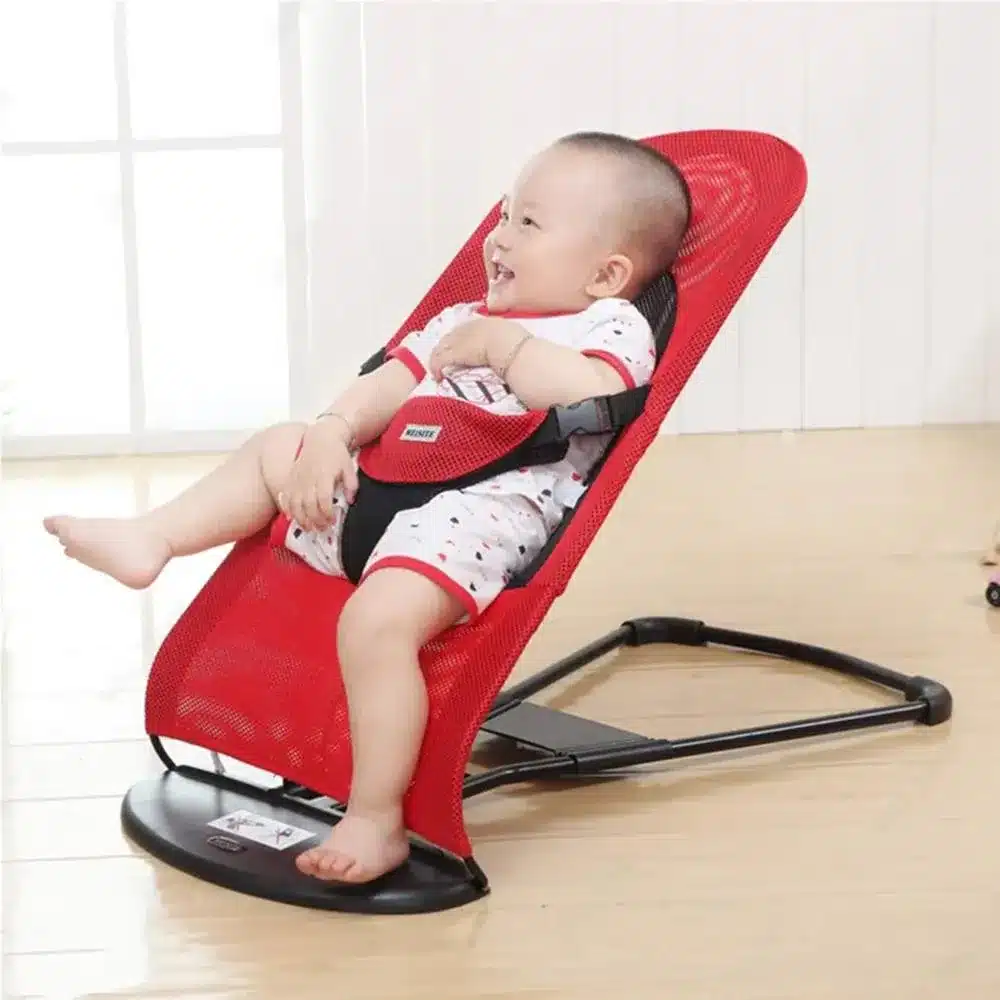 Baby Bouncer with Toys – Foldable, Soft & Comfortable Baby Seat